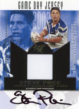 2003 Select XL - Game Day Jersey Signature #JS2 Steve Price Front